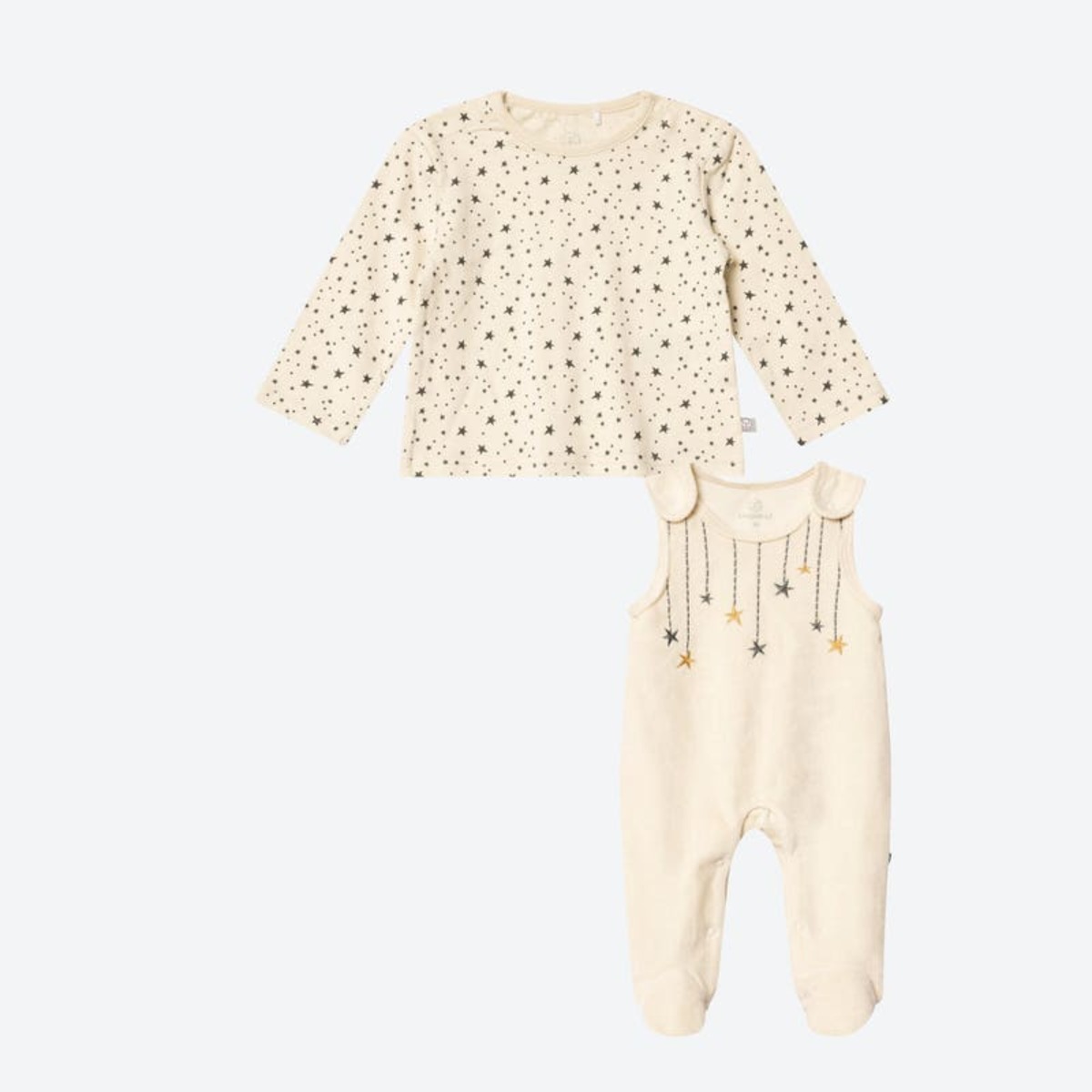 Bild 1 von Unisex-Baby-Strampler-Set mit Sternenmuster, 2-teilig