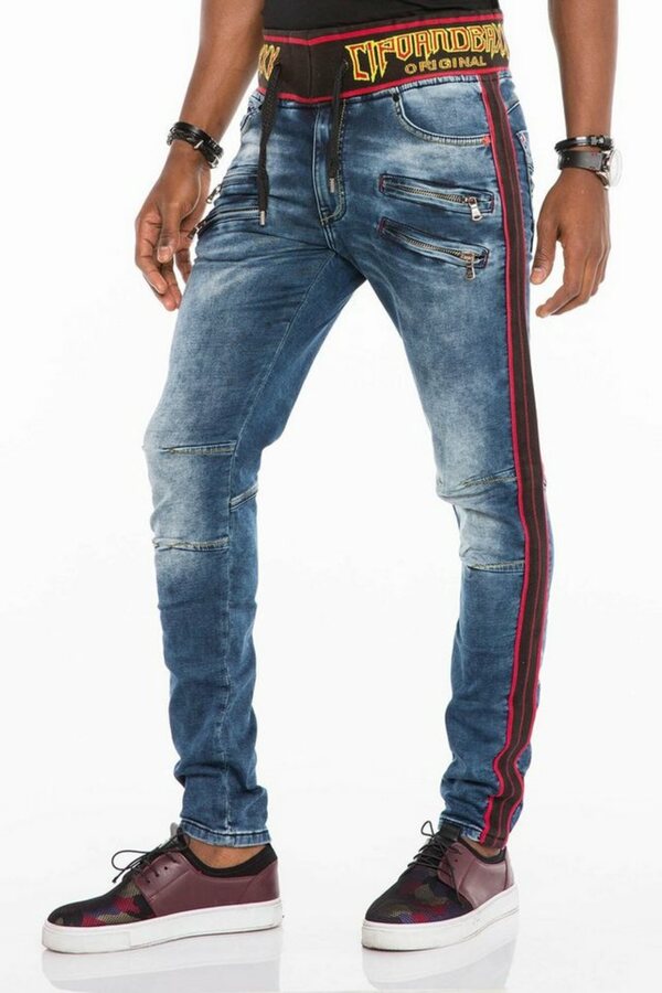 Bild 1 von Cipo & Baxx Bequeme Jeans mit Kordelbund in Slim Fit