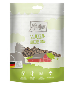 MjAMjAM® Katzensnack Snackbag leckeres Rind, Adult, 125 g