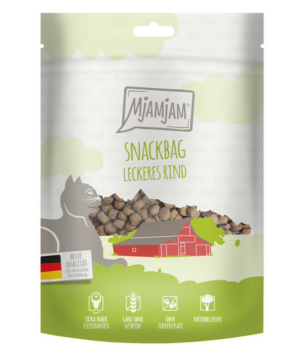 Bild 1 von MjAMjAM® Katzensnack Snackbag leckeres Rind, Adult, 125 g