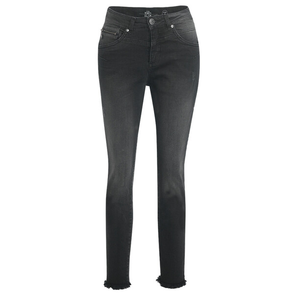 Bild 1 von Damen Slim-Jeans im Destroyed-Look DUNKELGRAU