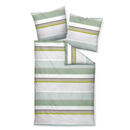 Bild 1 von Janine Bettwäsche, Grün, Silber, Olivgrün, Salbeigrün, Textil, Streifen, 200 cm, Textiles Vertrauen - Oeko-Tex®, Oeko-Tex® Made IN Green, bügelfrei, pflegeleicht, atmungsaktiv, hautfreundlich,