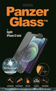 PanzerGlass iPhone 12 Mini Antibakteriel Standard Fit für Apple iPhone 12 Mini, Displayschutzglas