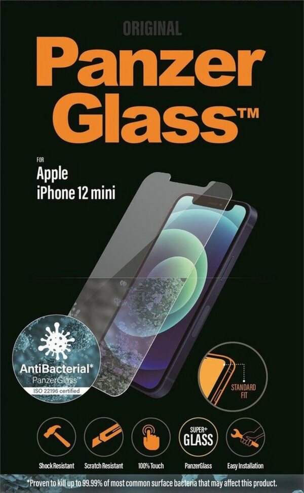 Bild 1 von PanzerGlass iPhone 12 Mini Antibakteriel Standard Fit für Apple iPhone 12 Mini, Displayschutzglas