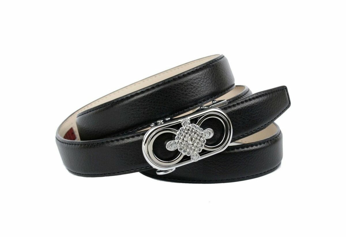 Bild 1 von Anthoni Crown Ledergürtel mit aufwendiger Schmuck-Schließe