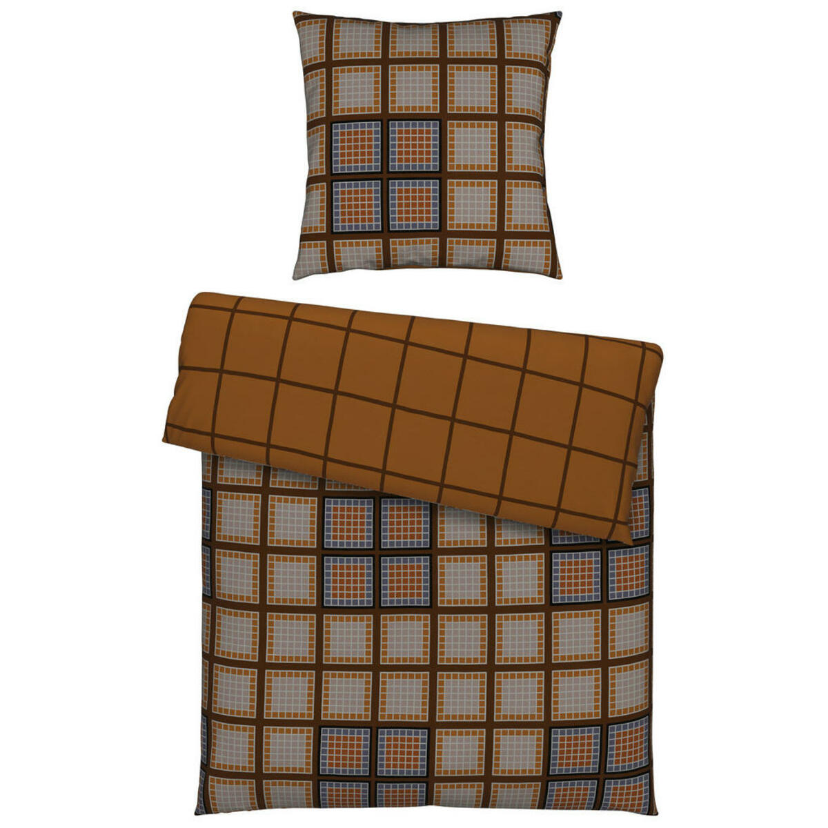 Bild 1 von Novel Wendebettwäsche, Currygelb, Textil, Abstraktes, 135 cm, pflegeleicht, schadstoffgeprüft, Schlaftextilien, Bettwäsche, Bettwäsche