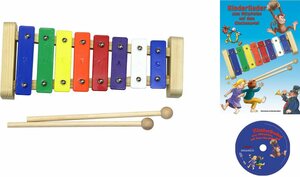 Clifton Spielzeug-Musikinstrument »Metallophon«, mit 8 Tönen und Kinderlieder CD, Karaoke CD mit Heft