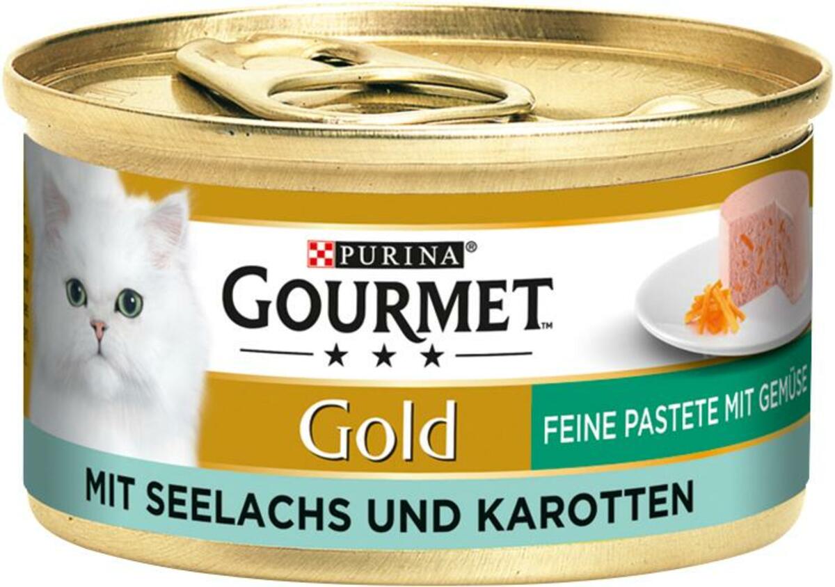 Bild 1 von Gourmet Gold Feine Pastete mit Gemüse mit Seelachs & Karotten