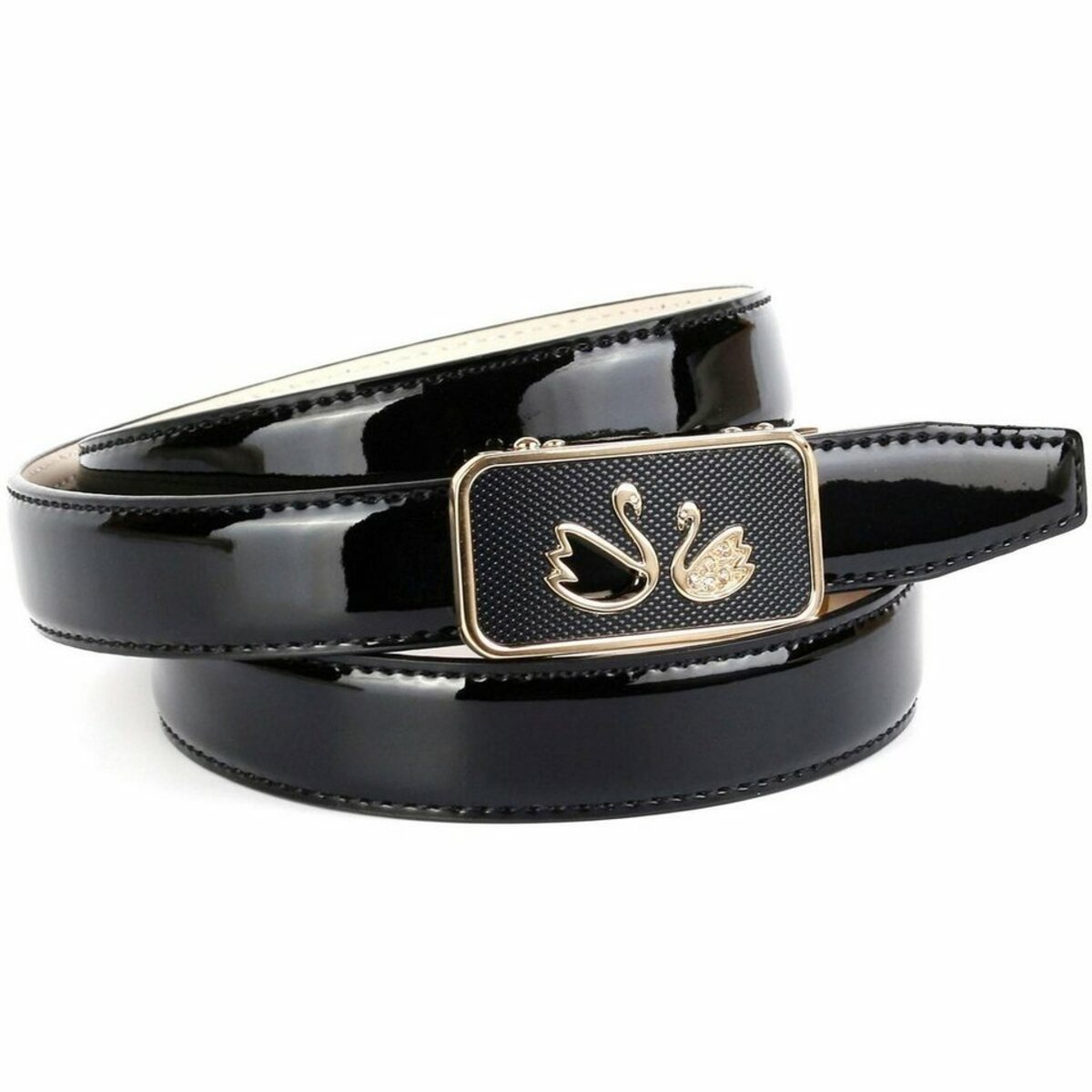 Bild 1 von Anthoni Crown Ledergürtel für verliebte Herzen, Schließe mit Glitzersteinen