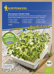 MicroGreen Garden BIO Daikon-Rettich Nachfüllpads 3 Stück