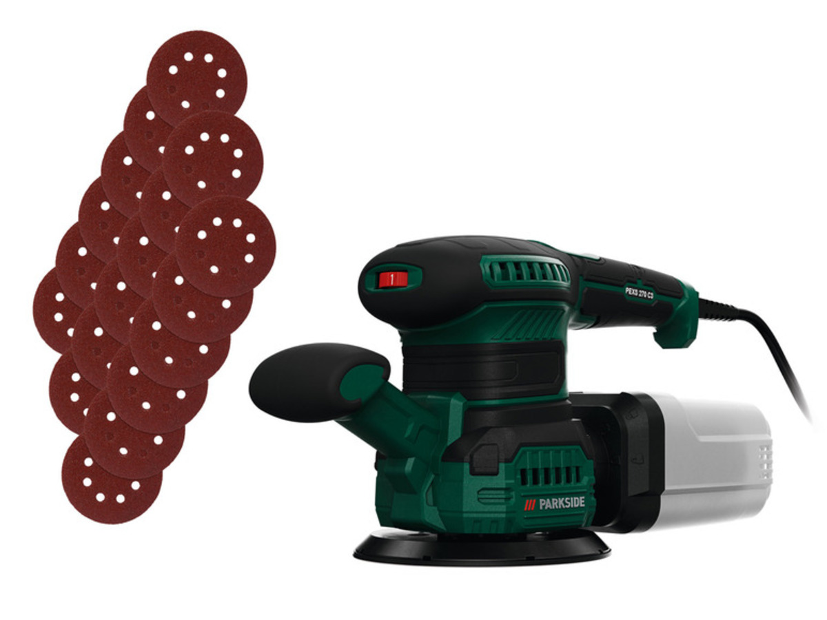Bild 1 von PARKSIDE® Exzenterschleifer »PEXS 270 C3 inkl. 18-teiligem Schleifpapierset
