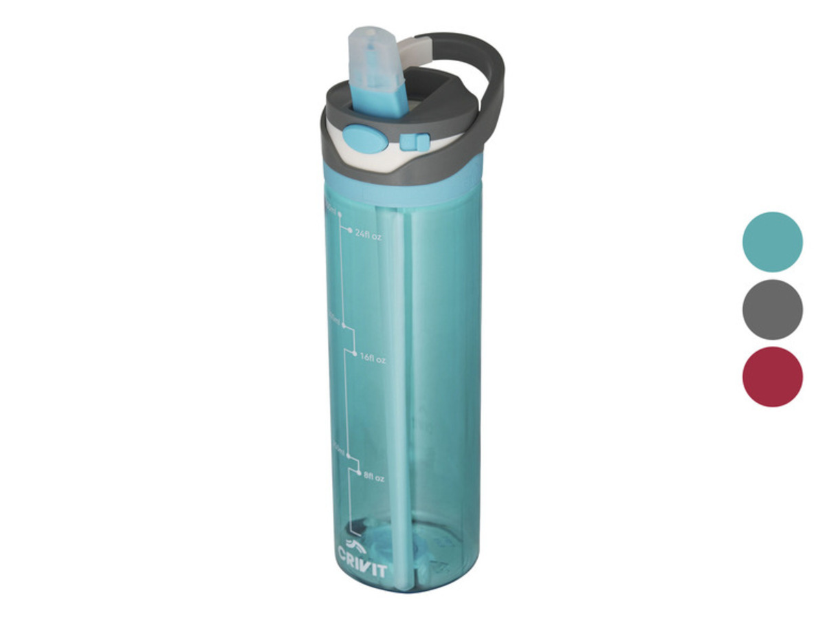 Bild 1 von CRIVIT Trinkflasche, Einhand-Bedienung, mit ausklappbarem Mundstück