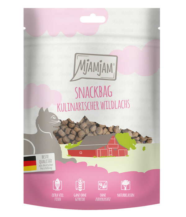 Bild 1 von MjAMjAM® Katzensnack Snackbag kulinarischer Wildlachs, Adult, 25 g