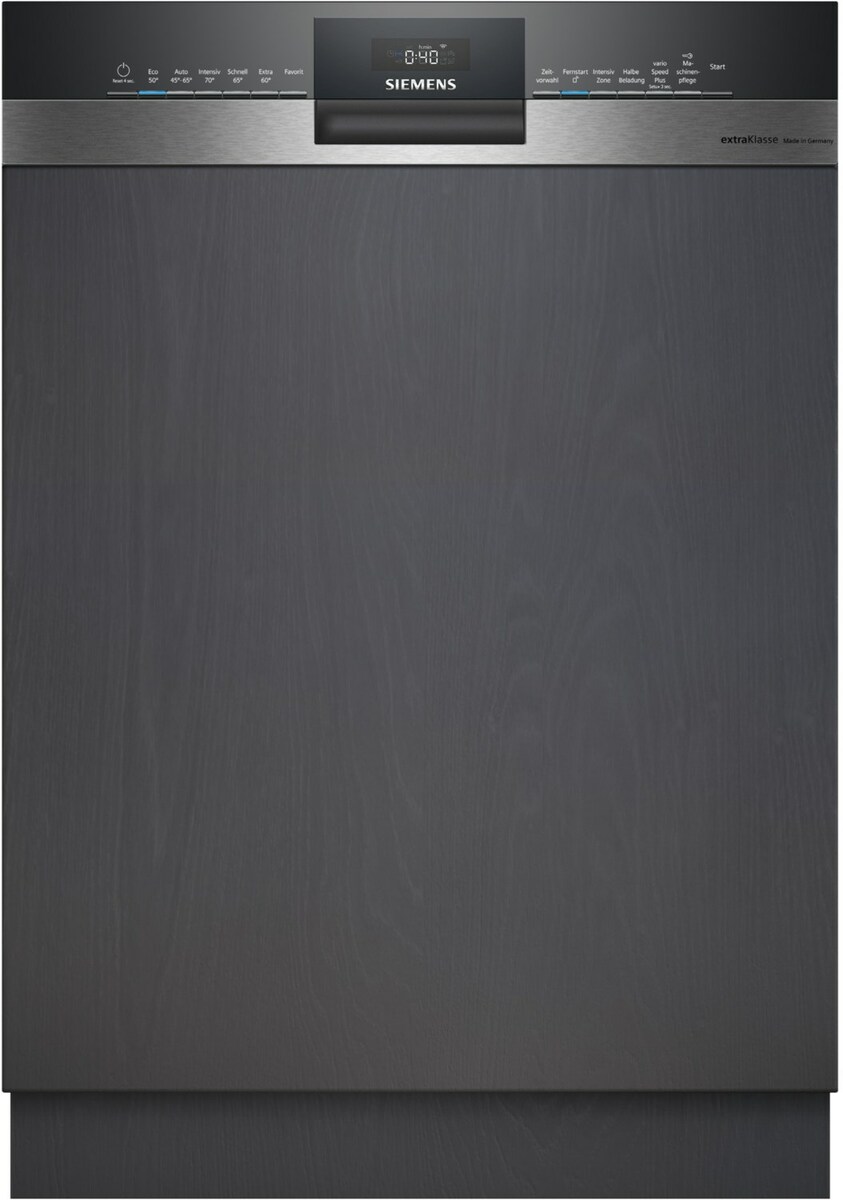 Bild 1 von SN53ES01BD Teilintegrierter Einbau-Geschirrspüler 60 cm edelstahl / B