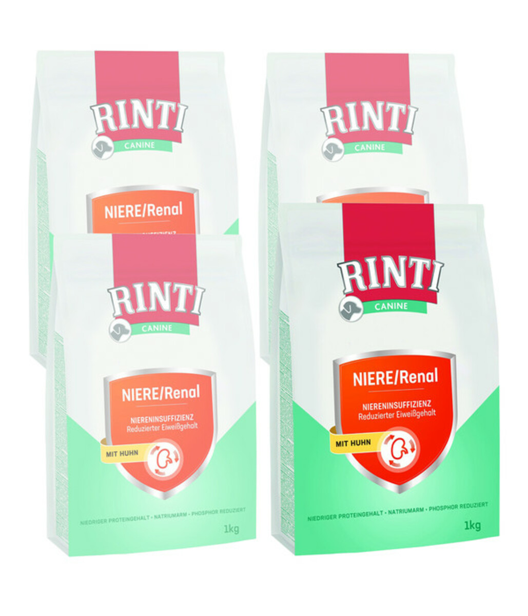 Bild 1 von RINTI Canine Trockenfutter für Hunde Intestinal Niere, Huhn, 4 x 1 kg