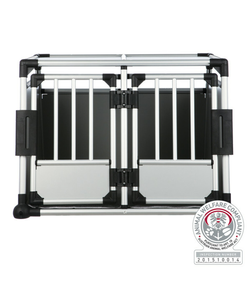 Bild 2 von Trixie Hundetransportbox Aluminium, hellgrau/silber