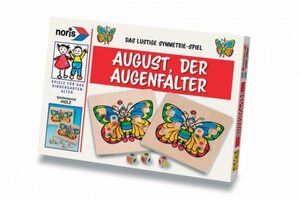 Noris Lernspielzeug »August der Augenfalter • lustiges Brettspiel aus Holz • Symmetrie-Farblernspiel • Würfelspiel für Kinder Alter 3+«