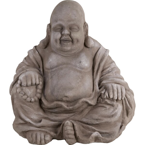 Bild 1 von Deko-Figur Buddha Sitzend 43 cm Grau