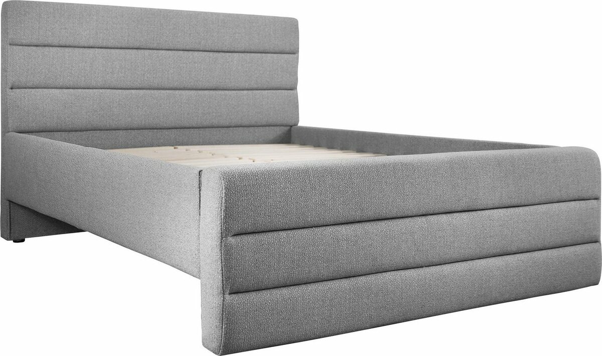Bild 1 von OTTO products Polsterbett Merrit, Quernaht im Kopf- und Fußteil, in 5 Breiten, auch in 220 cm Länge, Grau