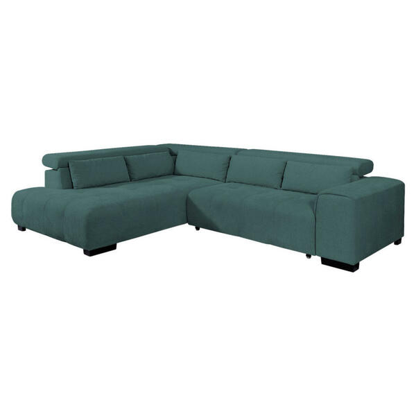 Bild 1 von Livetastic Eckschlafsofa, Petrol, Textil, Buche, massiv, Uni, 4-Sitzer, Füllung: Silikon, Schaumstoffflocken, 309x230 cm, Stoffauswahl, Bettfunktion erhältlich, Rücken echt, Armteil links, Wohnzim