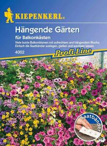 Blumenmischung, Hängende Gärten, für Balkonkästen, Saatband 5mtr