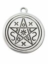 Bild 1 von Adelia´s Amulett Anhänger Siegel der Hexerei (versilbert), Planeten Pentagramm - Verbindung mit der Erde und dem Geist