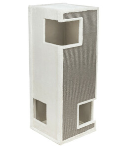 Trixie Kratzturm Cat Tower Gerardo, weiß/grau, ca. B38/H100/T38 cm