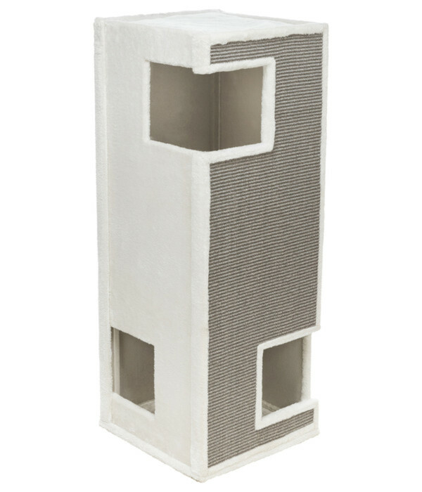 Bild 1 von Trixie Kratzturm Cat Tower Gerardo, weiß/grau, ca. B38/H100/T38 cm