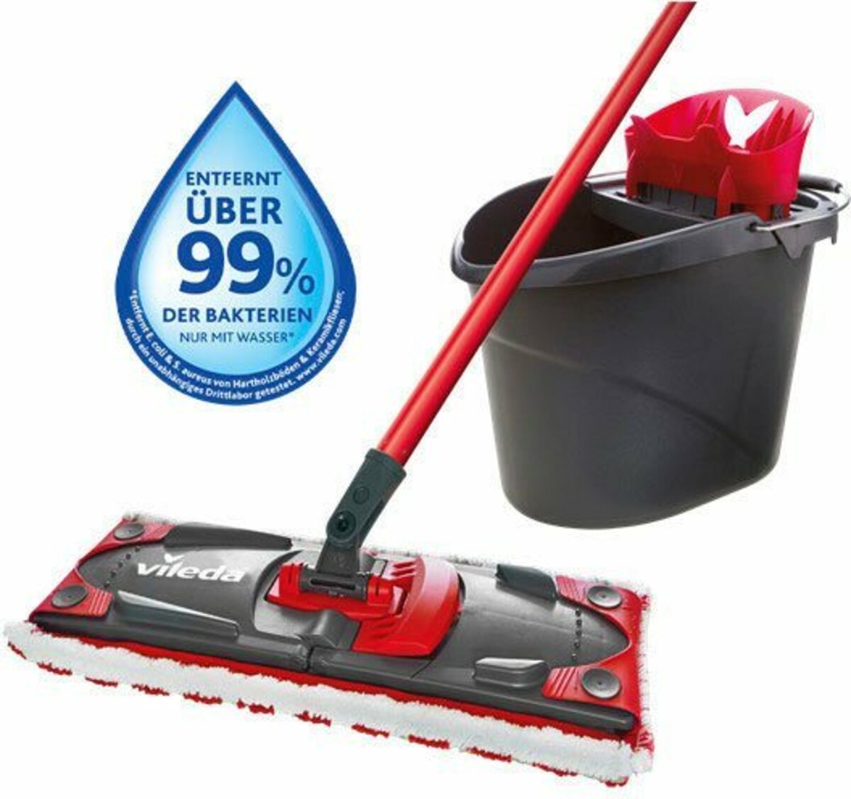 Bild 1 von Vileda Bodenwischer-Set Ultramax 2in1 Box + Sensitiv Bezug (3-St., Komplettset aus Bodenwischer, Eimer und Wischbezug), Wischerplatte mit PowerZone und Bezug aus 2in1 Mikrofaser