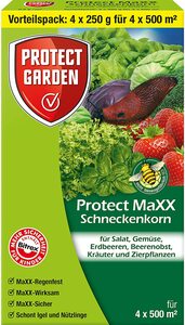 PROTECT GARDEN Protect MaXX Schneckenkorn, Inhalt: 1 kg (4x 250 g) für 4x 500m²