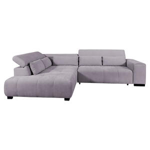 Livetastic Eckschlafsofa, Lila, Textil, Buche, massiv, Uni, 4-Sitzer, Füllung: Silikon, Schaumstoffflocken, 309x230 cm, Stoffauswahl, Bettfunktion erhältlich, Rücken echt, Armteil links, Wohnzimme