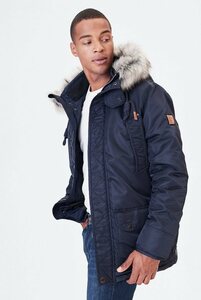 Harlem Soul Winterjacke mit abnehmbarem Kunstfellbesatz