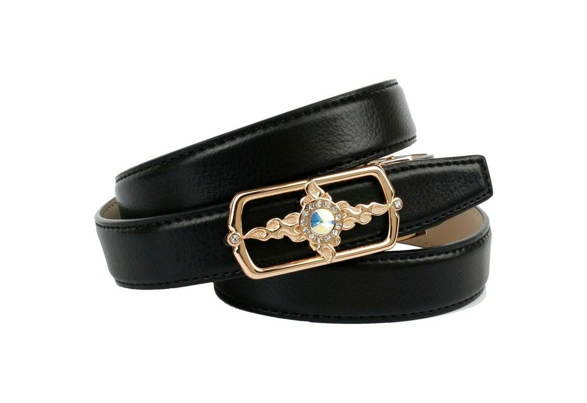 Bild 1 von Anthoni Crown Ledergürtel mit exclusiver goldfarbener Schließe
