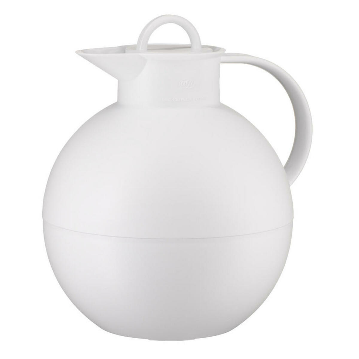 Bild 1 von Alfi Isolierkanne Kugel, Weiß, Kunststoff, 0,94 L, schlag- und bruchfest, Ausgießer, lebensmittelecht, Vakuum, Glaskolben, abnehmbarer Deckel, Schraubverschluss, hält warm, kalt, rostfrei, schadst