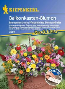 Blumenmischung Balkonkastenblumen pflegeleichte Sonnenkinder Mischung Saatband 5mtr