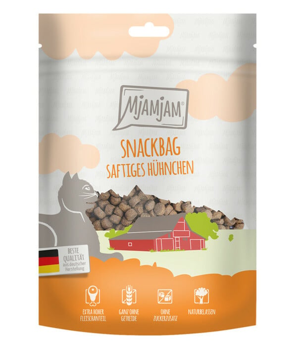 Bild 1 von MjAMjAM® Katzensnack Snackbag saftiges Hühnchen, Adult, 125 g