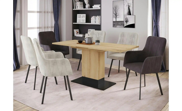 Bild 2 von Polsterstuhl 2er-Set Vintage Anthrazit 58 cm 88 cm 2er Set 63 cm