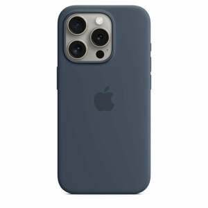 iPhone 15 Pro Silikon Case mit MagSafe - Sturmblau