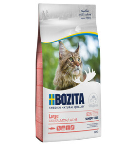 BOZITA Trockenfutter für Katzen Large Wheat Free Salmon, Lachs, 10 kg