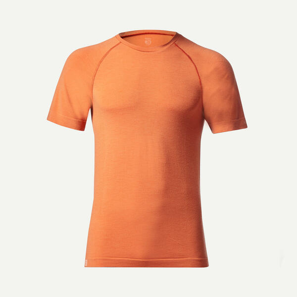 Bild 1 von Merinoshirt Herren kurzarm nahtlos Trekking - MT900 Orange