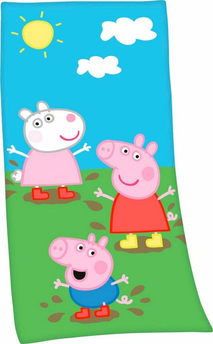 Bild 1 von Badetuch Peppa Pig Velourstuch, Velours (1-St), hochfarbig bedruckt