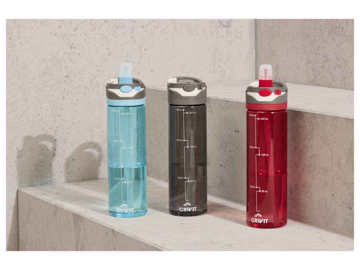 Bild 3 von CRIVIT Trinkflasche, Einhand-Bedienung, mit ausklappbarem Mundstück
