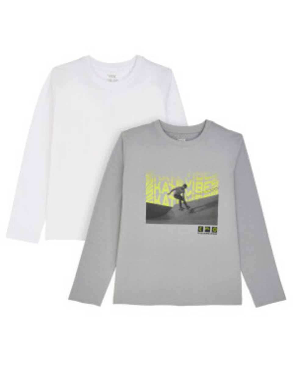 Bild 1 von Langarmshirts
       
    2 Stück Y.F.K. 
   
      grau/weiß