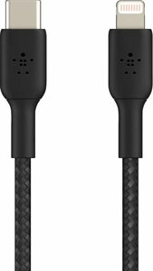 Belkin Lightning/USB-C Kabel ummantelt mfi 1m Smartphone-Kabel, Lightning, USB-C (100 cm)