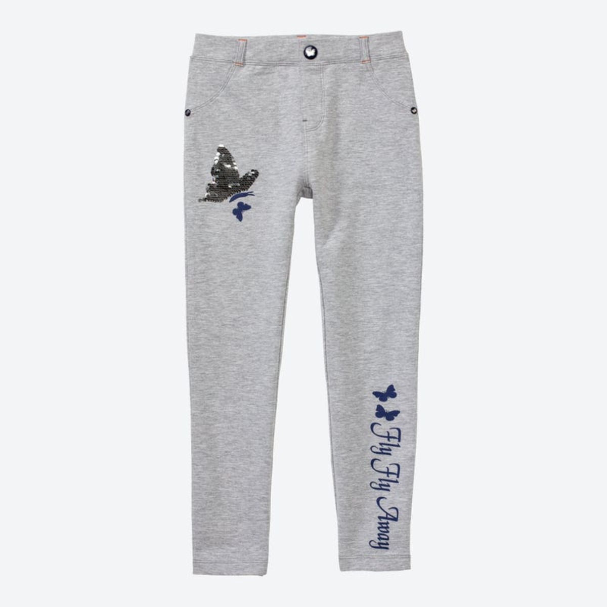 Bild 1 von Mädchen-Sweatleggings mit Schmetterlings-Motiv
