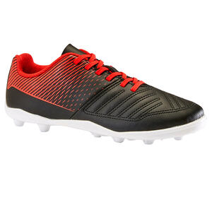 Kinder Fussballschuhe Nocken Agility 100 FG schwarz/rot Schwarz