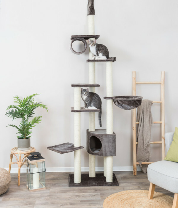 Bild 2 von Trixie Kratzbaum Madrid, grau, ca. B68/H245-270/T44 cm