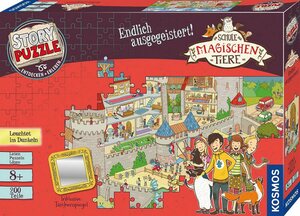 Kosmos Puzzle Story Puzzle: Die Schule der magischen Tiere, Endlich Ausgegeistert!, 200 Puzzleteile, mit Leuchteffekt, Made in Germany