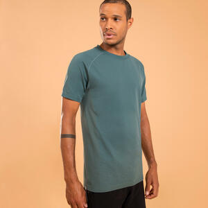 T-Shirt Herren dynamisches Yoga nahtlos - khaki Grün|khaki
