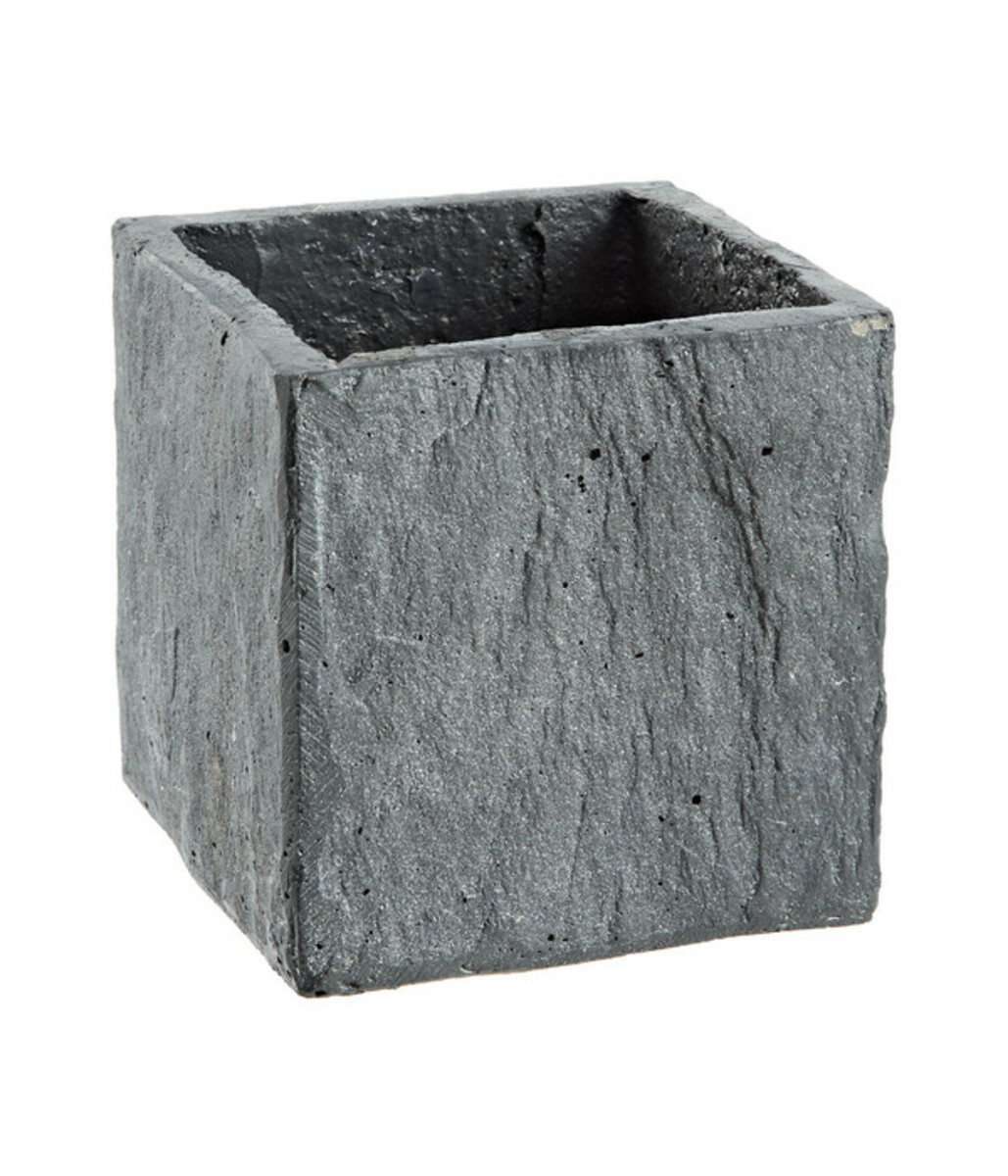 Bild 1 von Dehner Zement-Übertopf Slate, eckig, grau